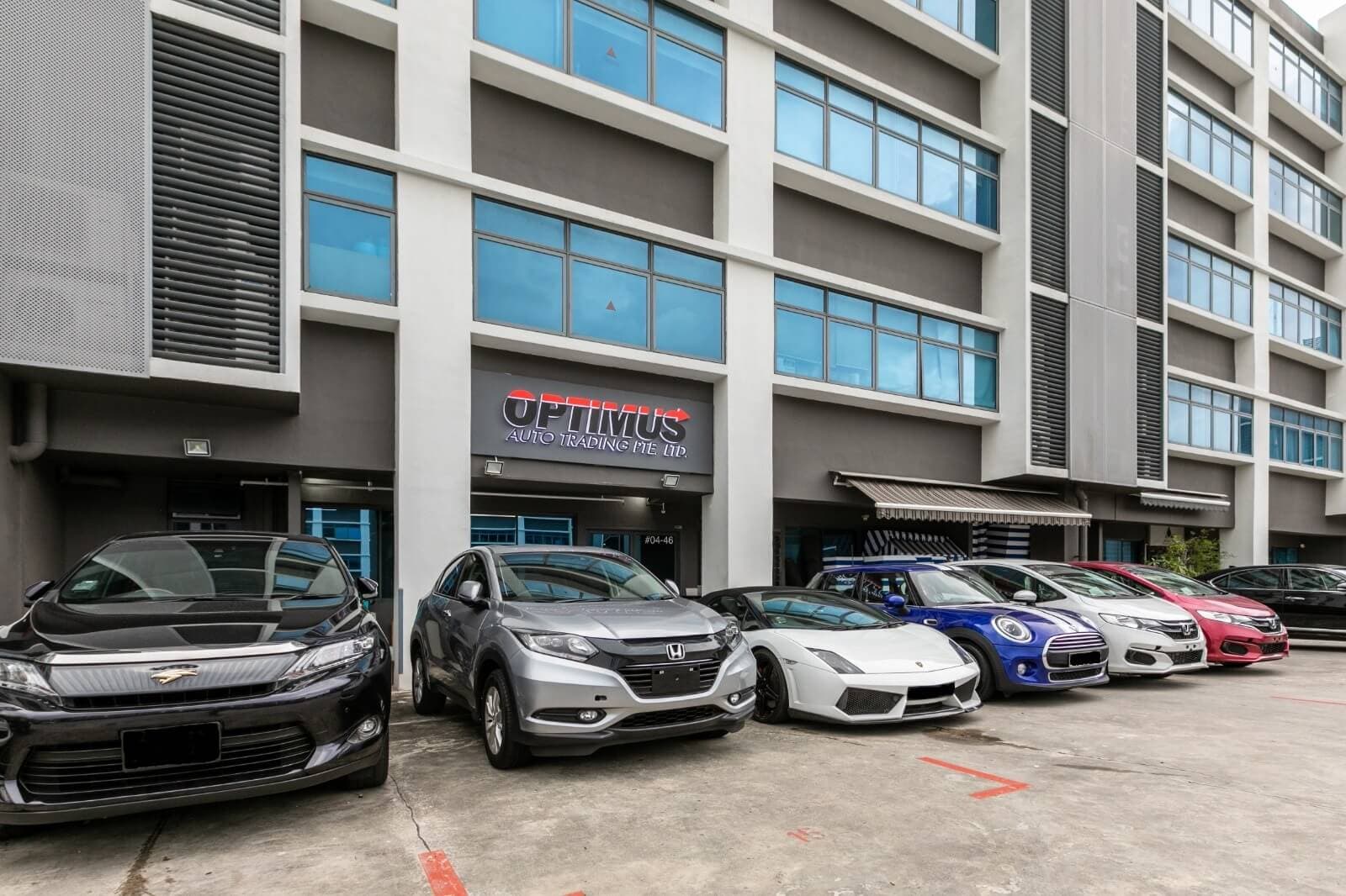 Optimus Auto Trading office and showroom at 33 Ubi Avenue 3, Singapore
