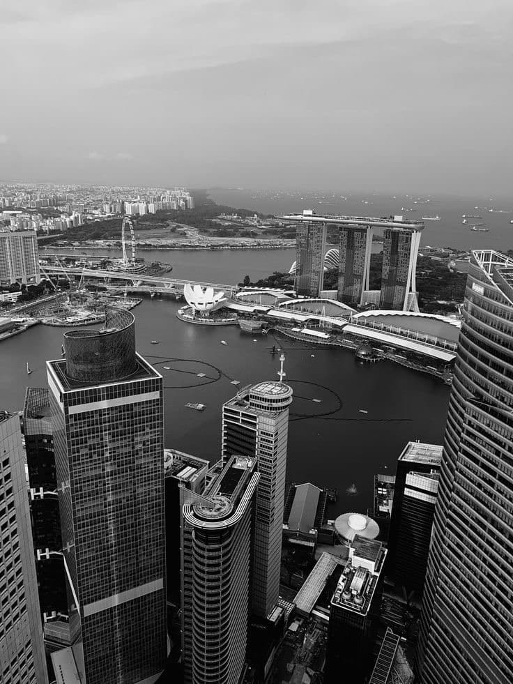 Aerial view of the Ubi automotive hub area in Singapore